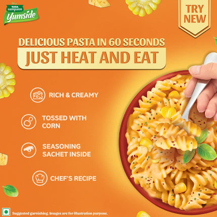 Yumside Cheesy Pasta with Black Olives | Rich & Creamy | Ready to Eat Meal | 285g