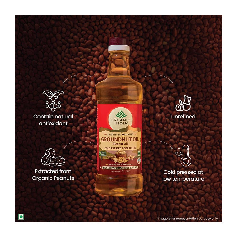 Groundnut Oil I Organic, Cold-Pressed (Kachi Ghani) Cooking Oil I Rich in MUFA & PUFA