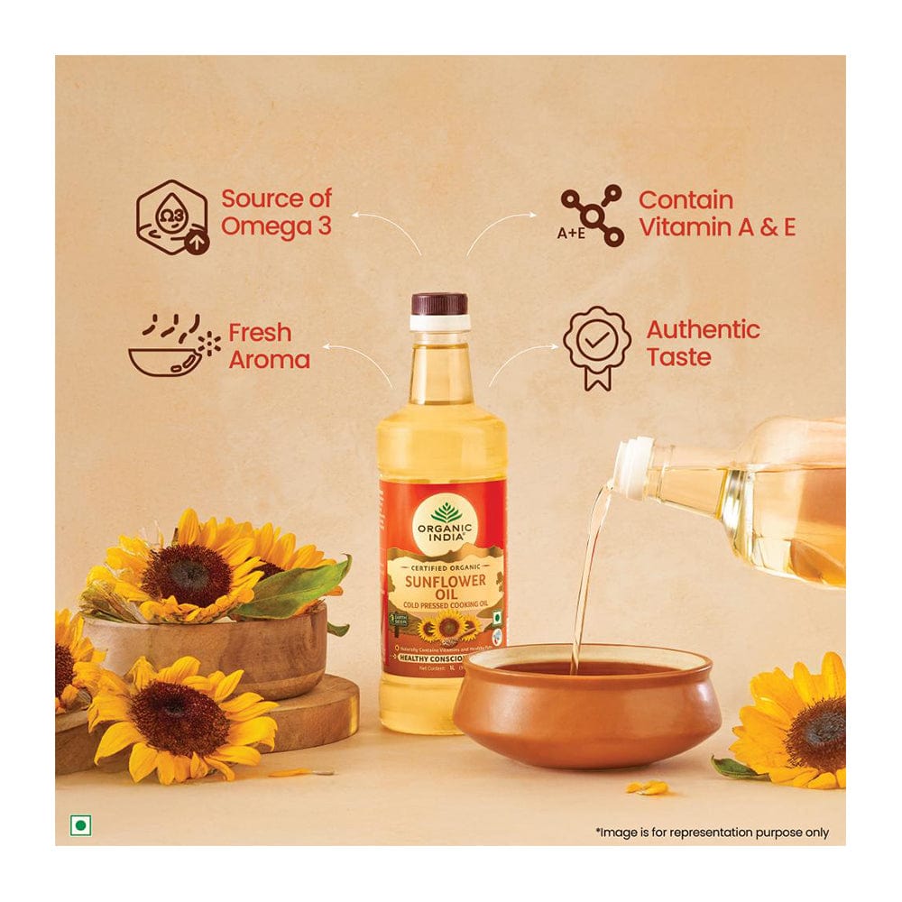 Sunflower Oil I Cold pressed (Kachi Ghani) Cooking Oil I 100% Natural, Certified Organic