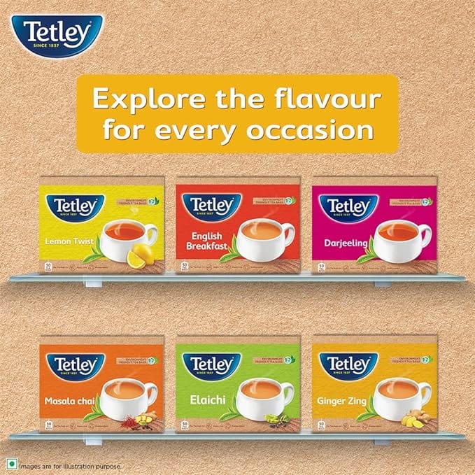 Buy Tetley Ginger Leaf Tea Bags 50 pcs Online at Best Prices in India -  JioMart.